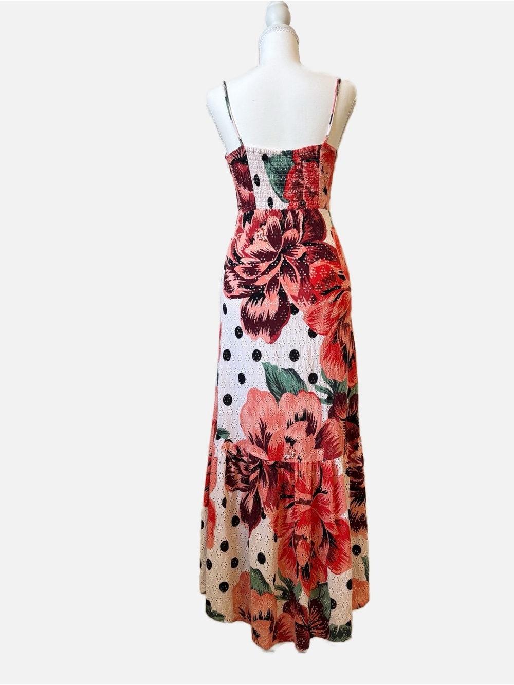 Farm Rio for Anthropologie Riviera Floral Eyelet Maxi Dress Size 2 - Picture 8 of 15